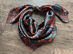 100% Silk Wild Rag Classic Paisley Red Brown Pink Black Purple Blue by Double B Wild Rags