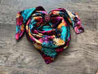 100% Silk Wild Rag Jewel Tone Bold Succulent Cactus by Double B Wild Rags