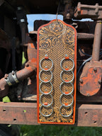 Genuine Western Tooled Leather Wild Rag Scarf Display Holder Keeper a Double B Wild Rags Exclusive