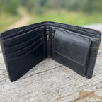 Men’s Western bi-fold wallet with floral designs by Double B Wild Rags