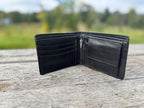 Men’s Western bi-fold wallet tooled floral details by Double B Wild Rags