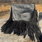 Checkered Black and White Genuine Leather Western Purse by Double B Wild Rags