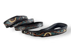 Western Genuine Leather dog collar tooled details aces cards sunflower feather rhinestone cactus floral by Double B Wild Rags