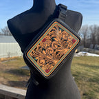 Genuine Leather Tooled Western Everywhere Belt Bag by Double B Wild Rags