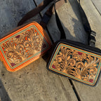 Genuine Leather Tooled Western Everywhere Belt Bag by Double B Wild Rags