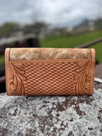 Desert Sunset Western Speedy Leather Purse with optional wallet