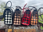 Western Genuine Leather Checkered Handbag by Double B