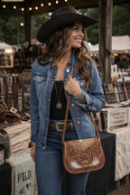 Canyon Floral Western Crossbody Purse by Double B