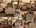A Cowgirls Promise - western wedding bridal leather barrel speedy bag purse by Double B