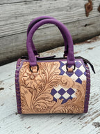 Western Checkered Colorful Speedy Barrel Bag by Double B