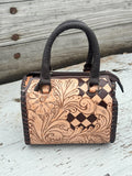 Western Checkered Colorful Speedy Barrel Bag by Double B