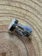 Isabelle Yazzie Navajo Handmade Sterling Silver Opal Statement Ring — Size 7