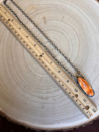 Tia Long Navajo Handmade LARGE Sterling Silver Spiny Oyster Necklace — 18" (Premium Size)