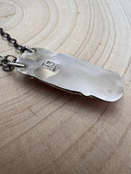 Tia Long Navajo Handmade LARGE Sterling Silver Spiny Oyster Necklace — 18" (Premium Size)