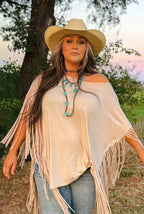 Western Long Faux Turquoise Nugget & Sterling Pearl Statement Necklace — 48 Inch