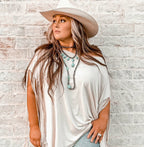 Western Long Faux Turquoise Nugget & Sterling Pearl Statement Necklace — 48 Inch