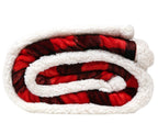 Lumberjack Plaid Plush Sherpa Throw Blanket — Red (54" × 68")