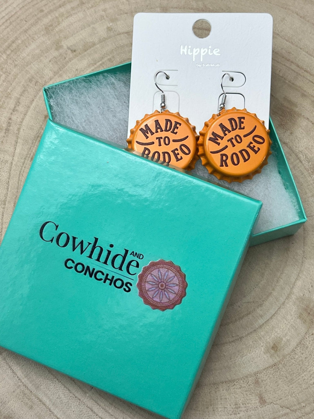 Made to Rodeo Beer Cap Western Earrings — Playful Rodeo Statement