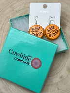 Made to Rodeo Beer Cap Western Earrings — Playful Rodeo Statement
