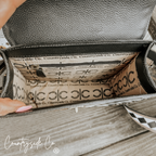 Melrose Tooled Leather Checkered Handbag