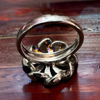 Opalite Inlay Sterling Silver Ring — Native-Style Statement