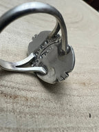 Randy Billy Navajo Sterling Silver Ring with Royston Turquoise — Size 9.5 (Medium 7/8" × 5/8")