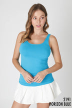 NikiBiki Reversible Seamless Western Basics Tank Top — V-Neck or Scoop Neck (4 Colors, Made in USA)