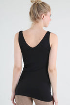 NikiBiki Reversible Seamless Western Basics Tank Top — V-Neck or Scoop Neck (4 Colors, Made in USA)
