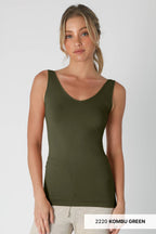 NikiBiki Reversible Seamless Western Basics Tank Top — V-Neck or Scoop Neck (4 Colors, Made in USA)