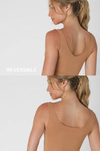 NikiBiki Reversible Seamless Western Basics Tank Top — V-Neck or Scoop Neck (4 Colors, Made in USA)