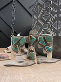 JUDE CANDELARIA ZUNI TURQUOISE THUNDERBIRD NECKLACE