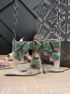 JUDE CANDELARIA ZUNI TURQUOISE THUNDERBIRD NECKLACE