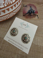 JOAN BEGAY SMALL TURQUOISE CONCHO STUDS