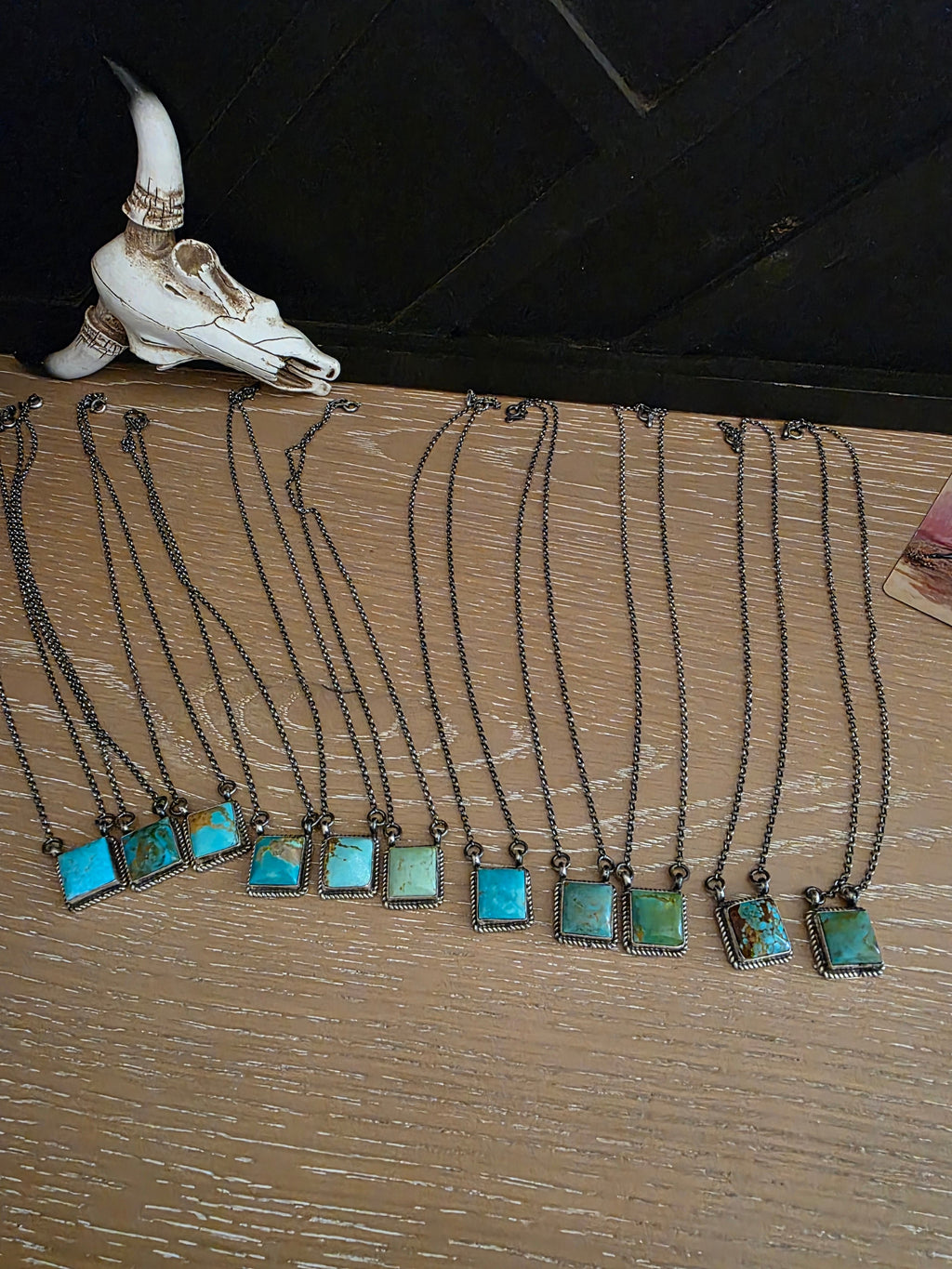 THE DIXON LITTLE TURQUOISE SQUARE NECKLACE