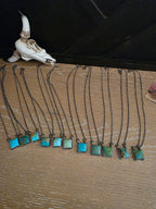 THE DIXON LITTLE TURQUOISE SQUARE NECKLACE