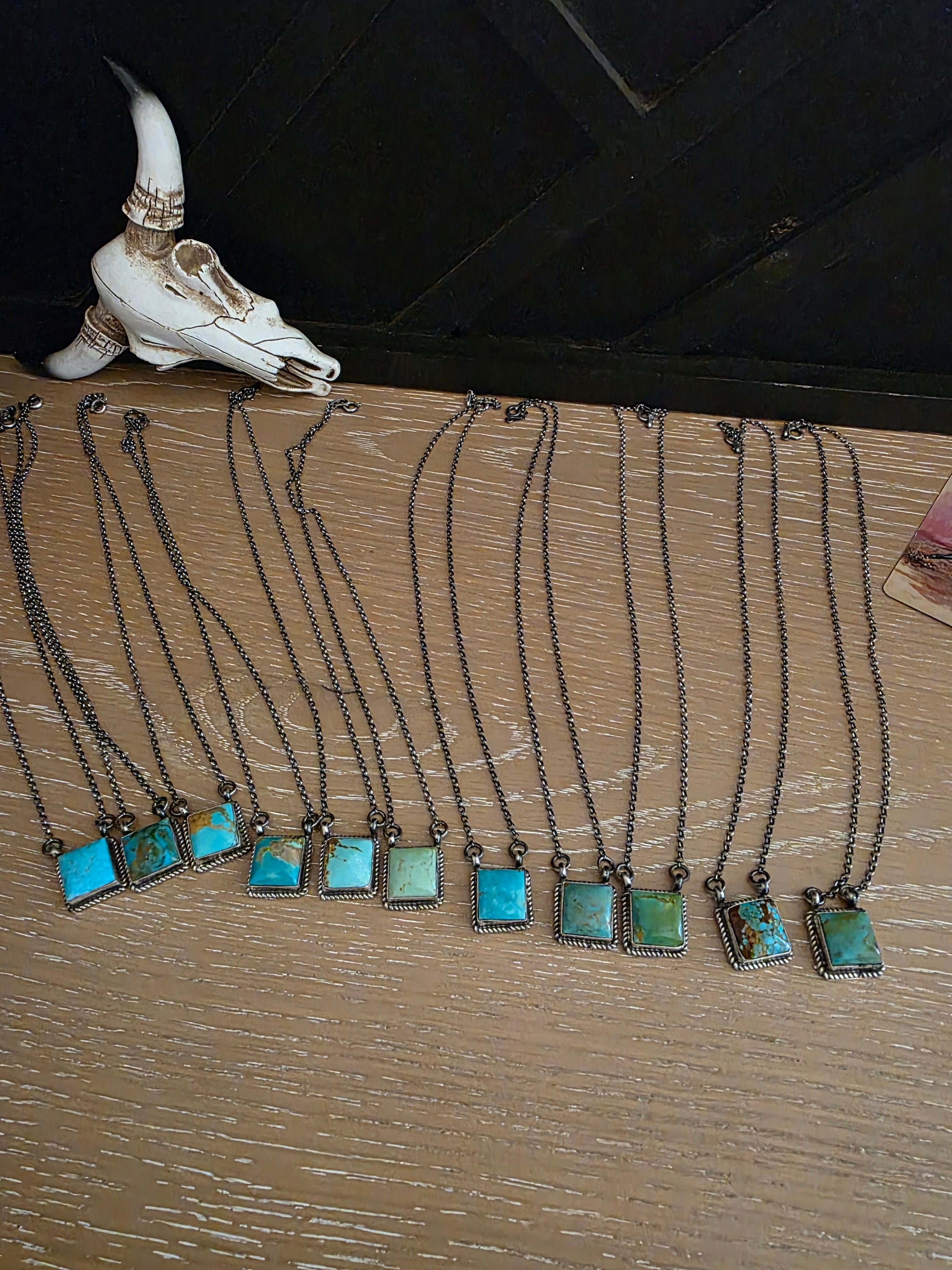 THE DIXON LITTLE TURQUOISE SQUARE NECKLACE