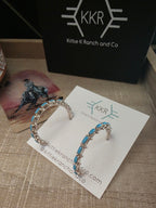 THE BERNARD CACHINI TURQUOISE HOOP EARRINGS