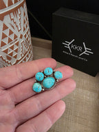 RITA DAWES HALF CLUSTER TURQUOISE RING