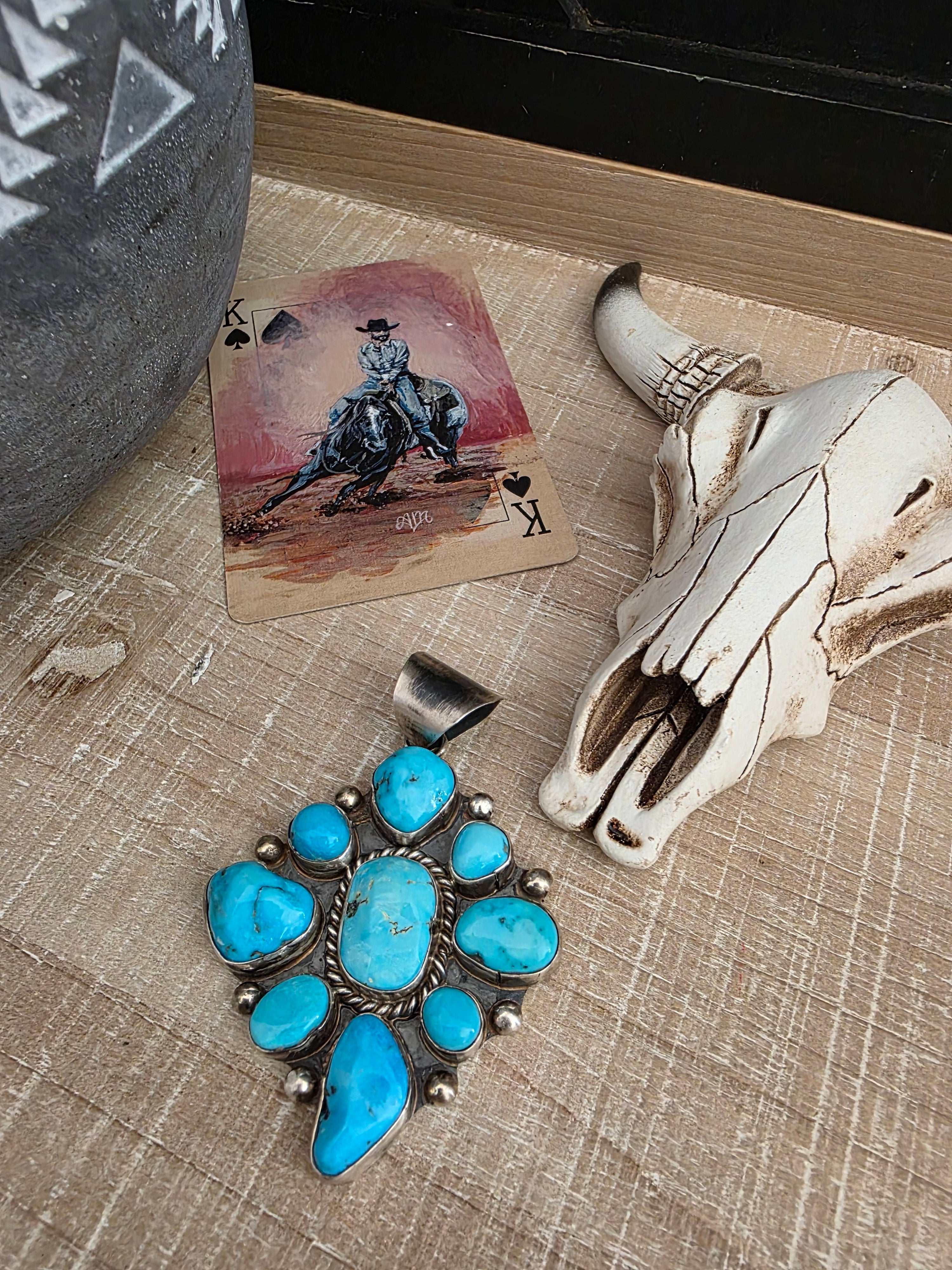 THE WILSON TURQUOISE CLUSTER PENDANT