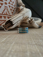 THE CLARESSE KYLESTEWA THREE ROW TURQUOISE BAND