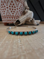 GENEVIEVE SHERMAN NINE DOT TURQUOISE CUFF
