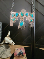 JUDE CANDELARIA ZUNI TURQUOISE THUNDERBIRD NECKLACE