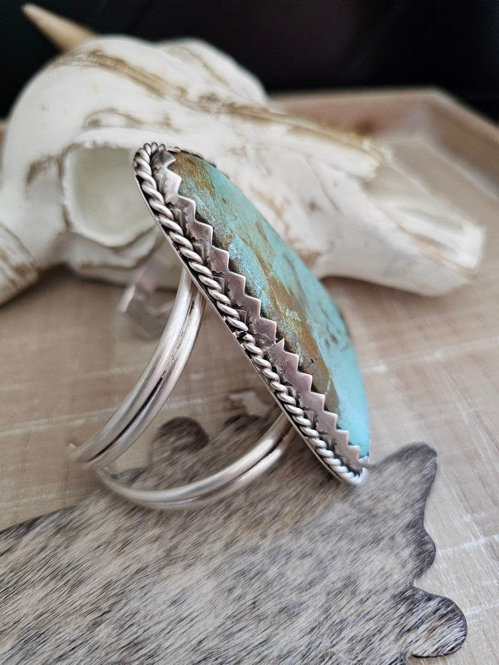 RENA SHELLY #8 TURQUOISE CUFF