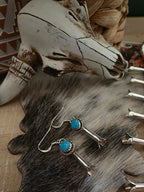 RITA DAWES SLEEPING BEAUTY TURQUOISE SQUASH BLOSSOM NECKLACE SET