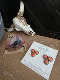 THE MAXINE RAMIREZ SPINY OYSTER SHELL CLUSTER STUDS