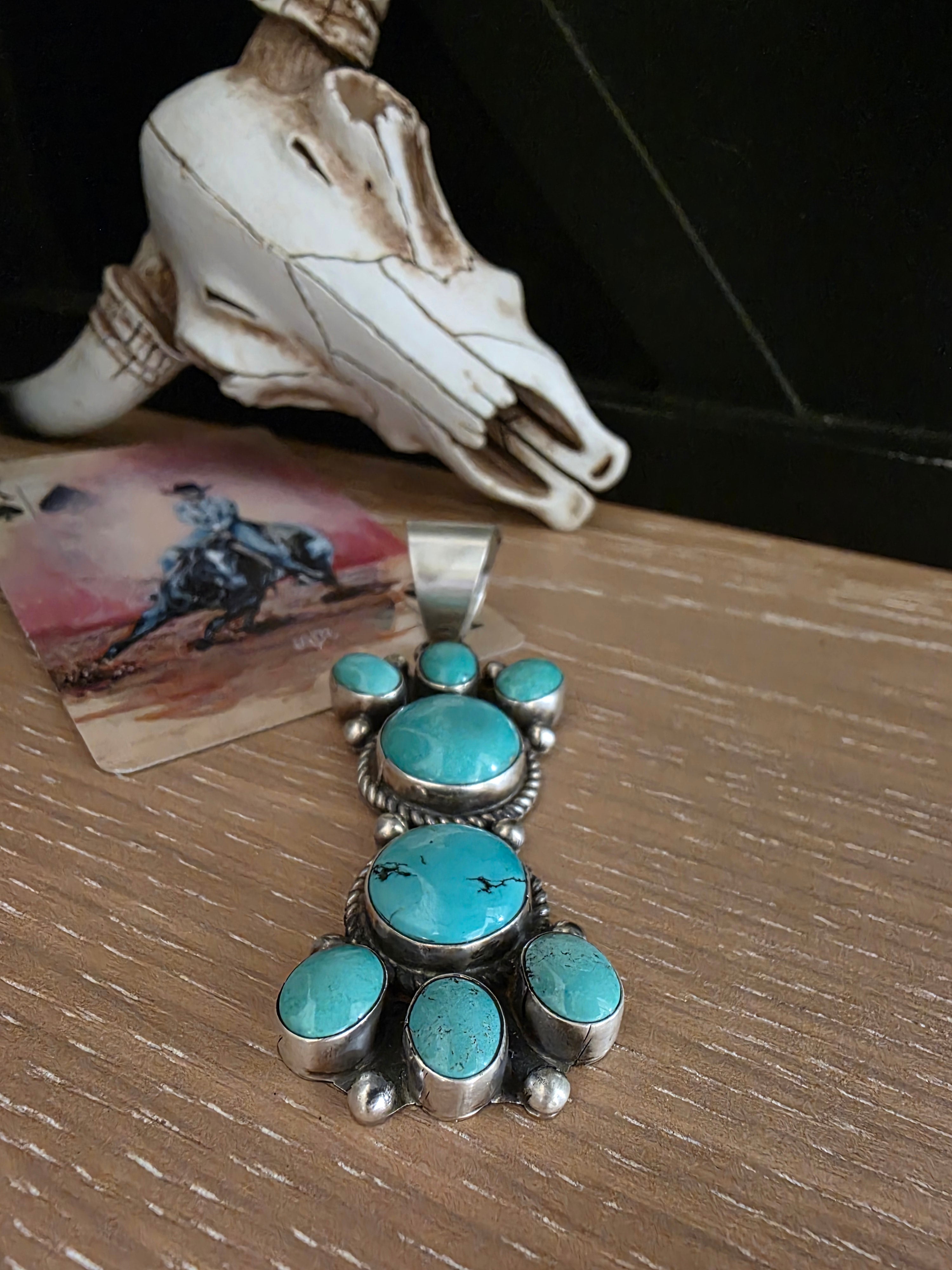 THE WILSON DAWES SLEEPING BEAUTY TURQUOISE CLUSTER PENDANT