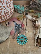 ALICIA WILSON KINGMAN TURQUOISE CLUSTER NECKLACE