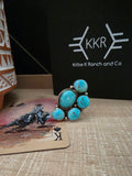 RITA DAWES HALF CLUSTER TURQUOISE RING