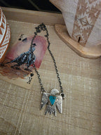 JUDE CANDELARIA LITTLE TURQUOISE THUNDERBIRD NECKLACE