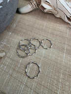 KATRINA TSOSIE PUNCHY SILVER TWISTED WIRE RING